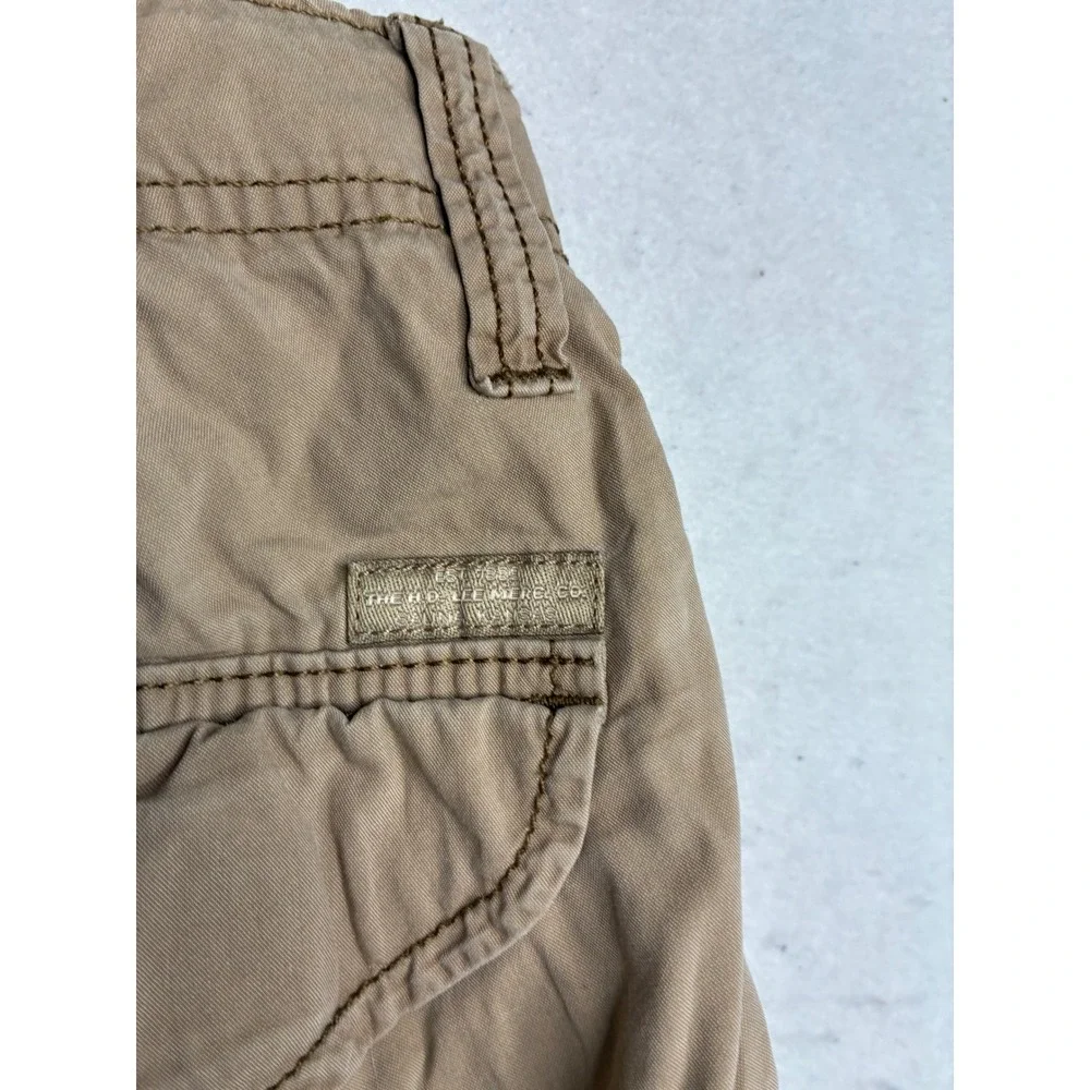Lee Dungarees Mens Tan Cargo Shorts Size 33 Khaki Utility Workwear Distressed